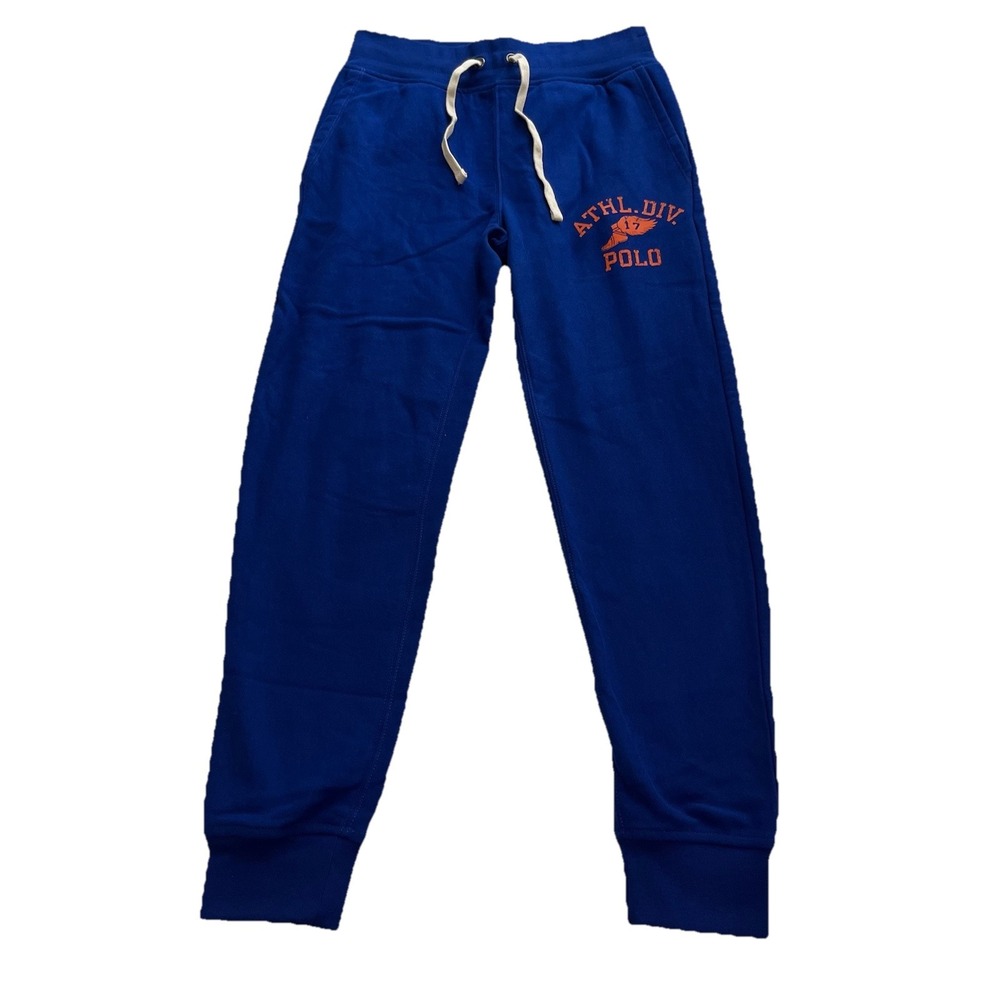 POLO RALPH LAUREN Men's Extra Small Royal Blue‎ Graphic Logo Fleece Jogger Pants